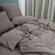 Постельное белье семейное Viluta Сатин Wash-70-S 210х143х2 см бледно-коричневое - изображение 2