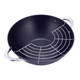Казан Kamille KM-4807MR Wok чавунний 4,5 L з кришкою для плову з антипригарним покриттям для індукції і газу чорний (33-84-4807MR) - зображення 3