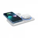Бездротова зарядка WiWU 3в1 15W для iPhone/AirPods/Apple Watch Зарядна станція для телефону, навушників та годинника Швидка магнітна зарядка Біла - зображення 4