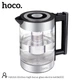 Электрочайник HOCO Kitchen high boron glass electric kettle HA01A |1.8L| - изображение 1