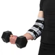 Налокотники для жима регулируемые (2шт) ADJUSTABLE ELBOW SLEEVE EZOUS (PL, хлопок, латекс, S (32-36см), 24см, вес 376гр) (C-08_Серый-черный_S) - изображение 4