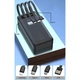 Power bank WUW Y130 10000 mAh з кабелями та дисплеєм повербанк Black - зображення 4