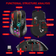 Беспроводная игровая мышь UrChoiceLtd X6 PRO, ультралегкая, сенсор Pixart PAW3325, до 12000 DPI, 2,4G/USB-C, 6 программируемых кнопок, аккумулятор 1000 мАч, для ПК/MAC/PS4/XBOX (черный) - изображение 9