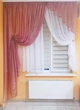 Комплект гардин ламбрекен и шторка Lumelle Ассиметрия 200см розовая органза (71_7к) - изображение 1