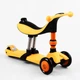 Самокат-велобіг 3в1 триколісний Best Scooter, PU колеса зі світлом, амортизатори, батьківська ручка. Orange (105657) - зображення 4