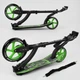 Самокат двоколісний "Best Scooter", з PU колесами, амортизатором, широким кермом, затискачем для керма. Black and Green (94767) - зображення 3