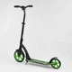 Самокат двоколісний "Best Scooter", з PU колесами, амортизатором, широким кермом, затискачем для керма. Black and Green (94767) - зображення 6