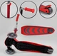Самокат трехколесный "Best Scooter", складной алюминиевый руль, 4 колеса PU со светом. Red (99639) - изображение 4