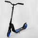 Самокат двухколесный "Best Scooter". С PU колесами, широким велосипедным рулем, новым зажимом руля. Black/Blue (105382) - изображение 1