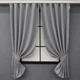 Комплект коротких штор VR-Textil Льон-блекаут № 1397ш Сірий 130х170см 2 шт (35-0166) - зображення 1