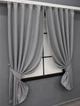 Комплект коротких штор VR-Textil Льон-блекаут № 1397ш Сірий 130х170см 2 шт (35-0166) - зображення 2