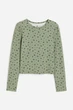 Реглан зелений Квіти H&M 134-140см (400098137) - зображення 1