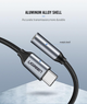 Перехідник - адаптер кабель UGREEN av142 Type-C to 3.5mm 10см - зображення 3