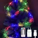 Гірлянда "Кінський хвіст" з пультом ДК, 2м, 400 LED, 20 ниток, від USB і мережі 220V, 8 режимів, Мультиколор - зображення 1