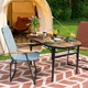 Туристичний стіл Bo-Camp Woodbine Oval 100x70 cm Black/Wood look (1404185) - зображення 3