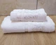 Набор турецких бамбуковых махровых полотенец Cestepe 50х90+70х140 Bamboo Chery White - изображение 1
