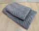 Набор турецких махровых полотенец 50х90+70х140 Gulcan Jacquard Cotton Lux Yeni Cizgili Gray - изображение 3