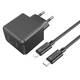 СЗУ HOCO CS13A Ocean single port PD20W charger set(C to iP) Black - зображення 4