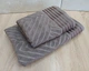 Набор турецких махровых полотенец 50х90+70х140 Gulcan Jacquard Cotton Lux Yeni Cizgili Brown - изображение 3