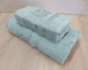 Набор турецких бамбуковых махровых полотенец Cestepe 50х90+70х140 Bamboo Cicek Mint - изображение 3