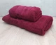 Набор турецких бамбуковых махровых полотенец Cestepe 50х90+70х140 Bamboo Cicek Bordo - изображение 2