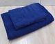Набор турецких махровых полотенец Ada Turkey 50х90+70х140 Dark Blue - изображение 2