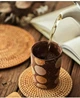 Підставка під чашку , склянку , келих , кухоль , вазу . Ручне плетіння , ротанг , 8 см - изображение 12