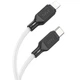 Дата-кабель Hoco X90 Cool silicone Type-C to Lightning 20W (1 м) White - зображення 1