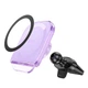 Автотримач Hoco H42 Crystal ring magnetic (air outlet) Romantic purple - изображение 5