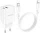Сетевое зарядное устройство Borofone BA69A USB-A (QC3.0) USB-C (PD3.0) + кабель USB-C/Lightning White (BA69ACLW) - изображение 1