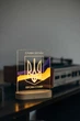 Ночник из дерева с LED подсветкой флаг Украины Слава Украине Героям Слава в комнату USB выход 16х13 см - изображение 2