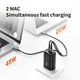 Зарядний пристрій Essager ES-CD23 Gan 65W (3 порти 1 USB + 2 Type-C) адаптер блок чорний - зображення 4