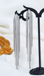 Вечерние серьги длинные висячие 9 см бижутерия серебристые Fashion Jewelry (II) 32204 - изображение 2