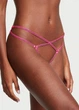 Трусики стринги со стразами Victoria's Secret Very Sexy Crotchless Shine Strappy Thong Panty M розовый (000134971QDEM) - изображение 3
