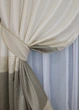 Комплект готовых штор VR-Textil ANZIO № 1466ш Бежевый с золотистым 140х290 см 2 шт (33-0335) - изображение 5
