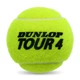 М'ячі для великого тенісу 3шт Високоеластична гума Повсть DUNLOP TOUR BRILLIANCE салатовий DL601326 - зображення 3