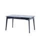 Стол обеденный BERLIN CERAMIC 140(180)*80 белый глянец/черный каркас - изображение 5