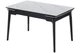 Стол обеденный BONN CERAMIC 130(180)*80 белый глянец/черный каркас - изображение 1