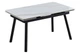 Стол обеденный MADRID CERAMIC 140(200)*85 белый глянец/черный каркас - изображение 1
