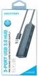 Хаб Vention USB 3.0 - 3xUSB 3.0 + 3.5 мм Sound Adapter + micro-USB Black (CHIBF) - изображение 3