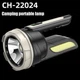 Фонарь аккумуляторный переносной CH-22024 5W+COB с эргономичной ручкой и 4 режимами работы, зарядка от USB, Черный с серым - изображение 4