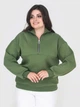 Толстовка на молнии без капюшона женская Garne Karolina 3041064 3XL Зеленая (GR2000002913436) - изображение 1