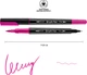 Набор маркеров акварельных Santi Brush Pen SW-12 двусторонние ярко-розовые 391012 6 шт (5056574438744) - изображение 3