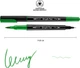 Набор маркеров акварельных Santi Brush Pen SW-19 двусторонние зеленые 391019 6 шт (5056574438812) - изображение 3