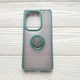 Чехол Armor Ring для Xiaomi Redmi Note 13 Pro противоударный c кольцом Изумрудный - изображение 1