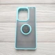 Чехол Armor Ring для Xiaomi Redmi Note 13 Pro противоударный c кольцом Светло-голубой - изображение 1