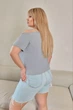 Летняя блузка с открытым плечом Fashion 46/48 графит - изображение 2