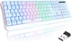 Беспроводная, водозащитная игровая клавиатура KLIM Chroma Wireless, 2.4G и от кабеля USB, RBG подсветка, белая - изображение 1