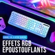 Беспроводная, водозащитная игровая клавиатура KLIM Chroma Wireless, 2.4G и от кабеля USB, RBG подсветка, белая - изображение 9