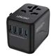Универсальный дорожный адаптер LENCENT 651FC Black 3xUSB-A+TypeC адаптер для путешествий - изображение 1